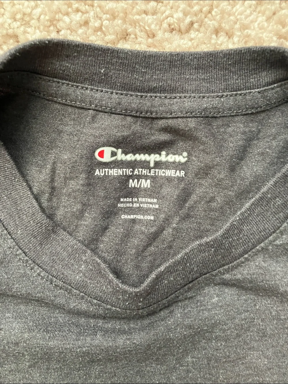 Champion Dark Gray Short-Sleeve Logo Tee with White Script - Picture 4 of 6